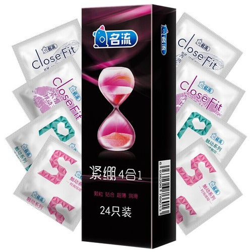 Celebrity Condoms Tight 4-in-1 24-pack condoms are as thin as wings, fashionable and dynamic, with three senses and passionate touch