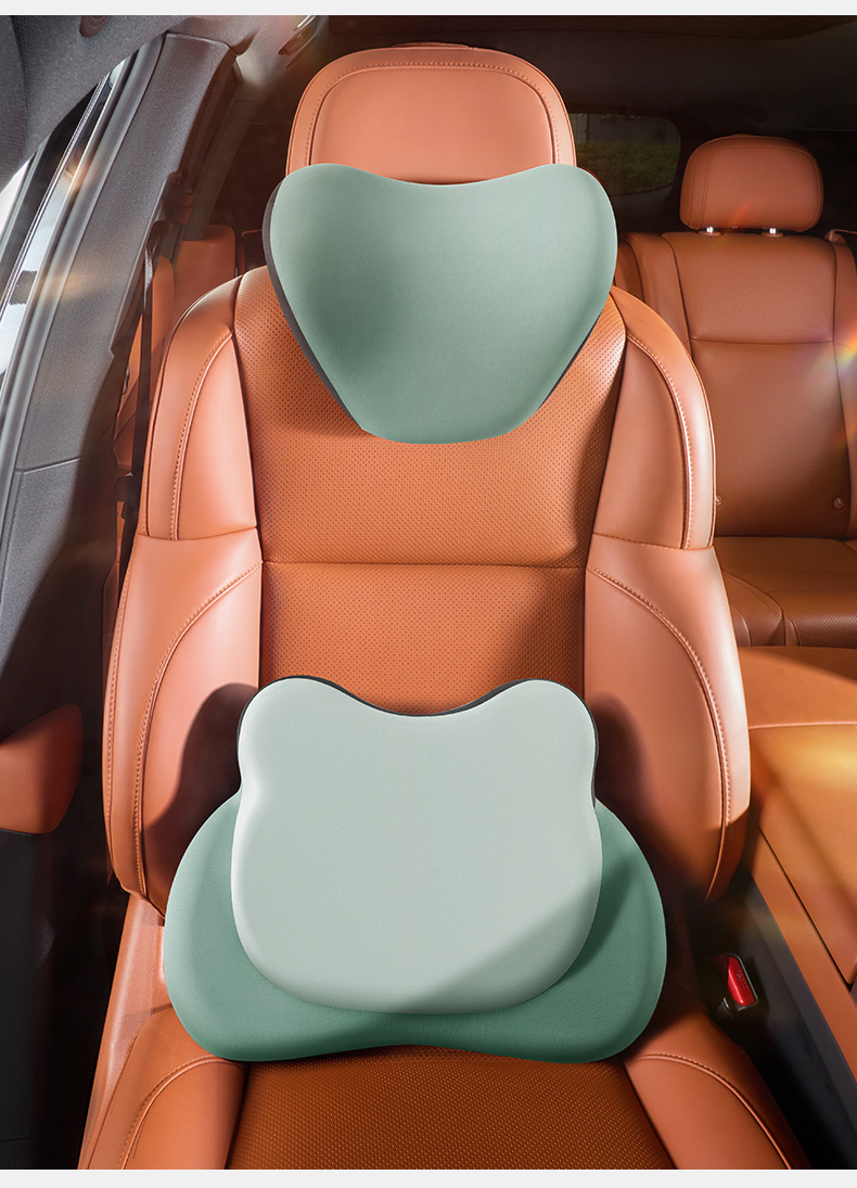 Car Electric Massage Heating Lumbar Support Cushion for Drivers, Car Lumbar Support, Driving Lumbar Support, Headrest
