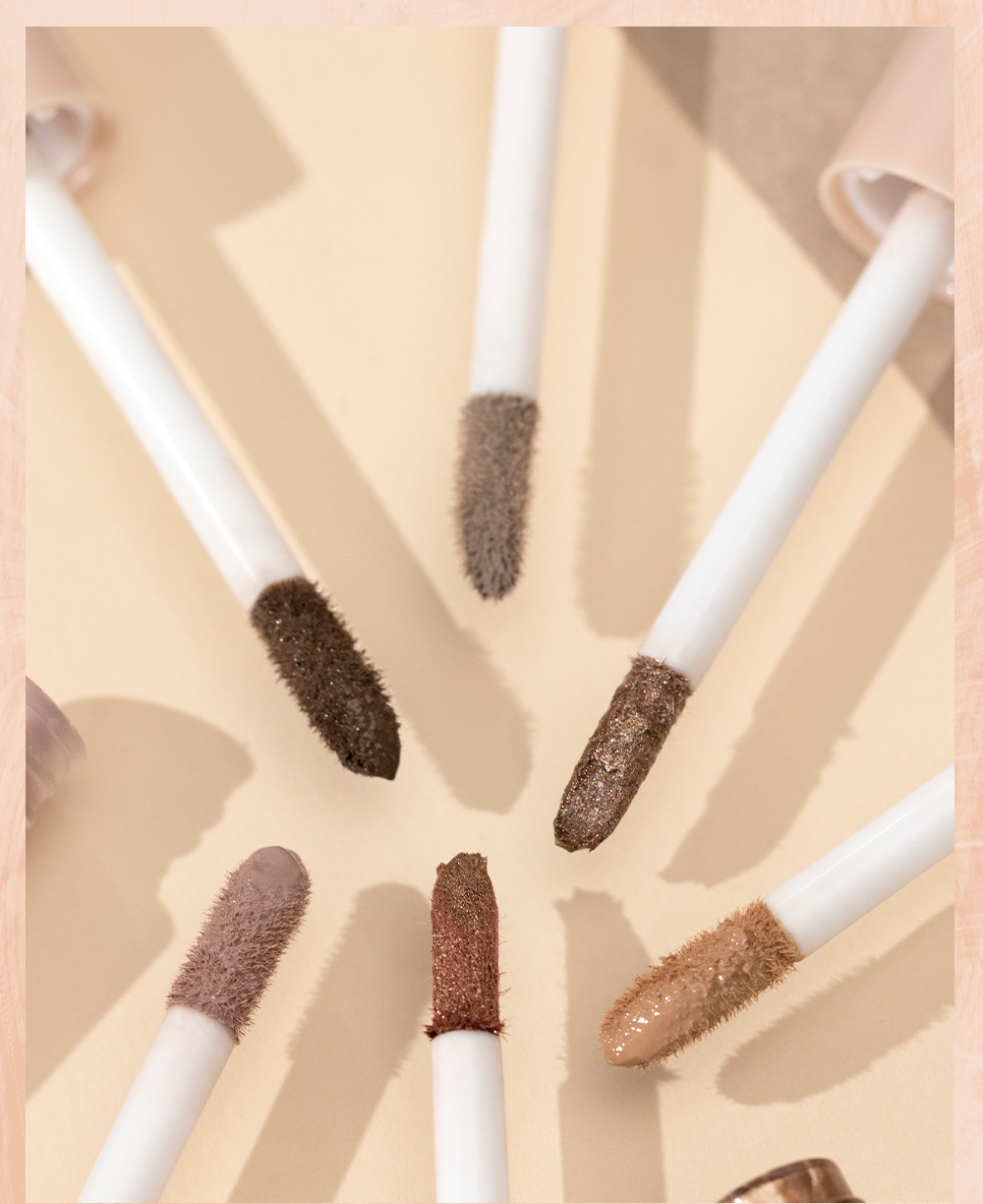 QIBEST Double-Head Liquid Eyeshadow Pearl Matte Fine Glitter Natural Brightening High-gloss Eyeshadow Liquid Makeup Set undefined