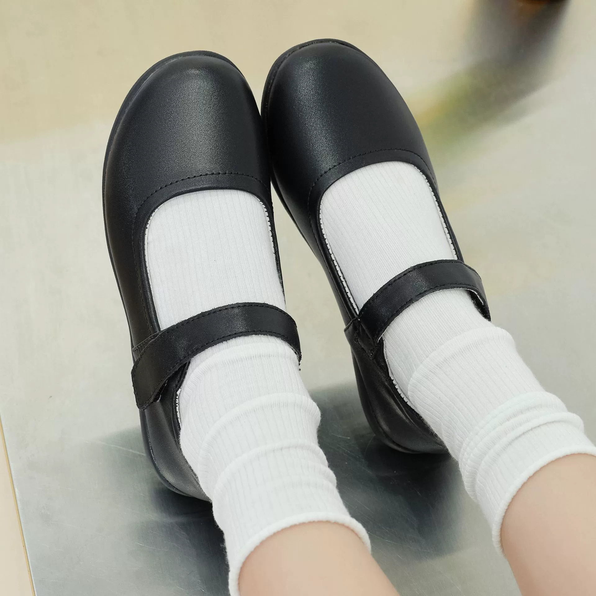 Children's black shoes for leather shoes, small princess costume for elementary school students, genuine leather, (Cross-border trading)