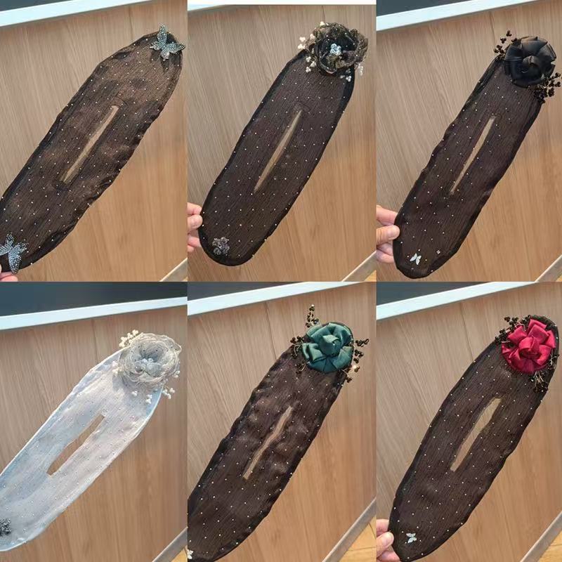 Perezoso pellizco de cabello bola de cabello de cabeza máquina de torsión clip de cabello simple con brotes de cabello adornamiento para el cabello tarjeta de cabello mujer