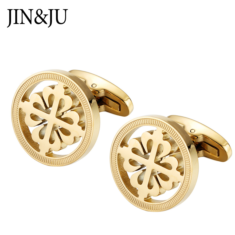 French Simple Shirt Steel Cufflinks Men'...