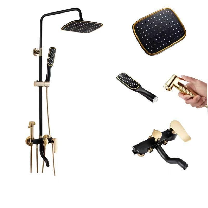 Type F brass body (black gold four-speed shower)