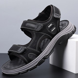 Мужские летние сандалии, дышащие слайдеры, модные тапочки в английском стиле