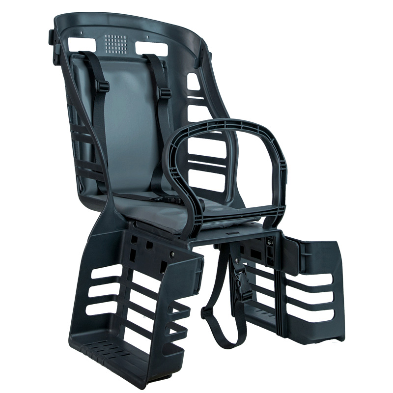 Diàndòngchē [Upgraded] Mountain Bike Child Seat Electric Car Rear Seat (Motorcycle child seat) - bicycle-model-five-point-seat-belt-ce-certified-dark-gray-leather-cushion