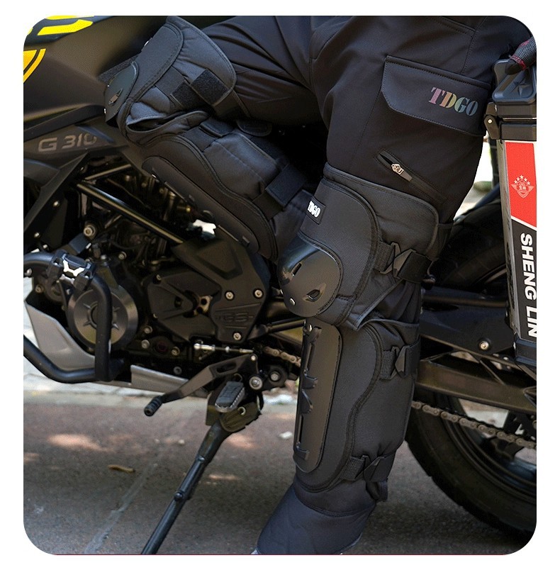 Motorcycle Knee Pads, Winter Velvet Warm Cycling Knee Pads, Old Cold Legs, Cold Protection, Electric Vehicle Anti-Fall Knee Pads and Elbow Pads