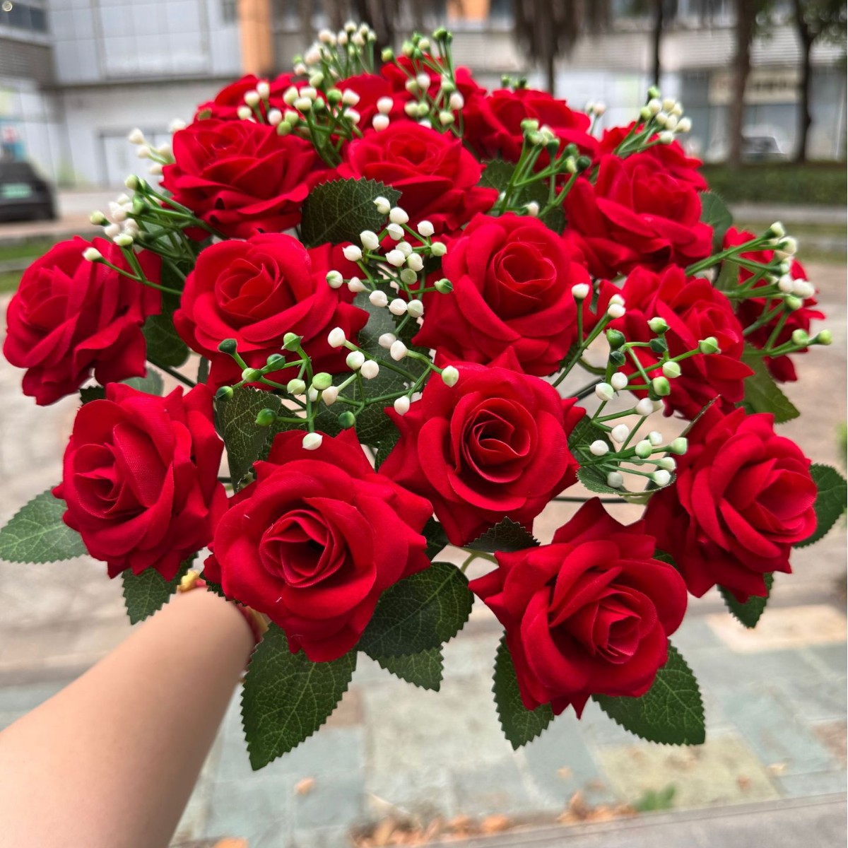 婚房布置套装结婚绒布玫瑰装饰晨袍创意婚礼新房客厅 新娘手捧花