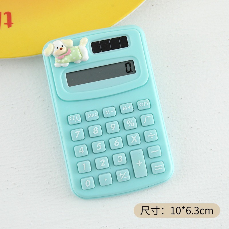 Calculadora mini de dibujos animados, diseño creativo para estudiantes