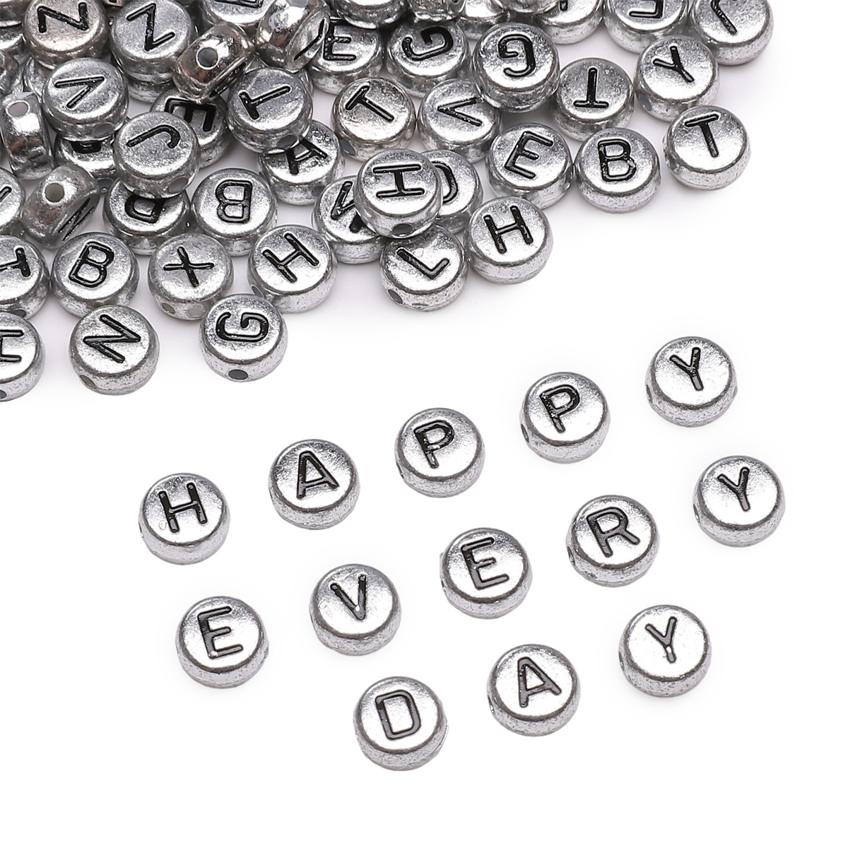 Beads Jewelry Making Type DIY Jewelry Accessories Classification 50 PCS/Package Arylic Letter DIY Jewelry Accessories Beads