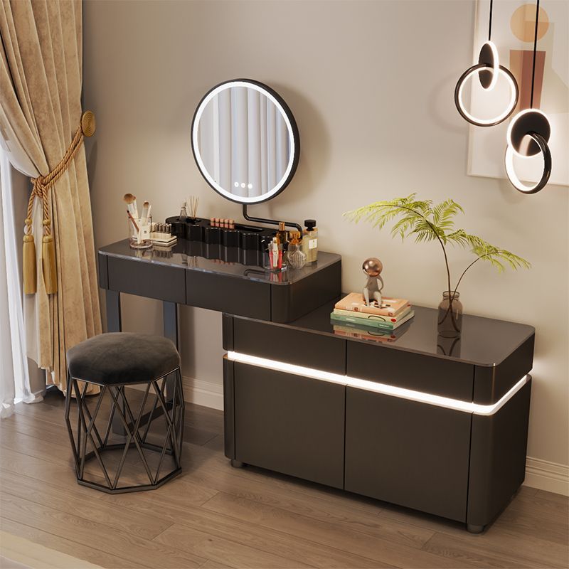 새로운 인기 모델 T-5 검정색 유리 표면 4단 서랍장