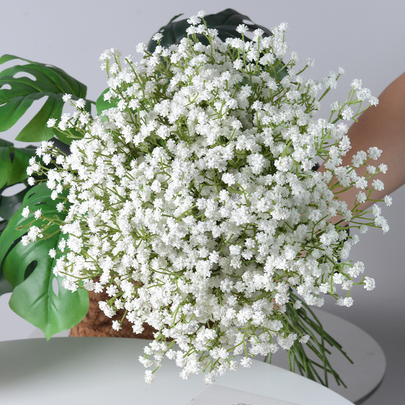 White Gypsophila Artificial Flowers Wedding Bouquet Home