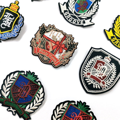 JK embroidered badge DK school uniform badge Japanese style college pin embroidered badge manufacturer supply
