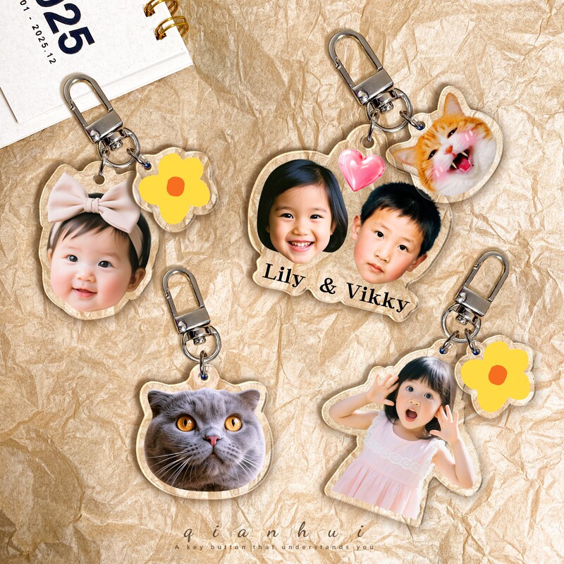 Acrylic Photo Baby Character Family Couple DIY Key Cute Commemorative Bag Pendant Acrylic Photo Baby Character Family Couple DIY Key Cute Commemorative Bag Pendant
