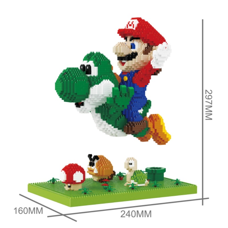 LP miniatura pequeña partícula bloques de construcción montaje de la imagen de montaje de juguete serie de dibujos animados rompecabezas Mary Yao West Blue hombre gordo al por mayor