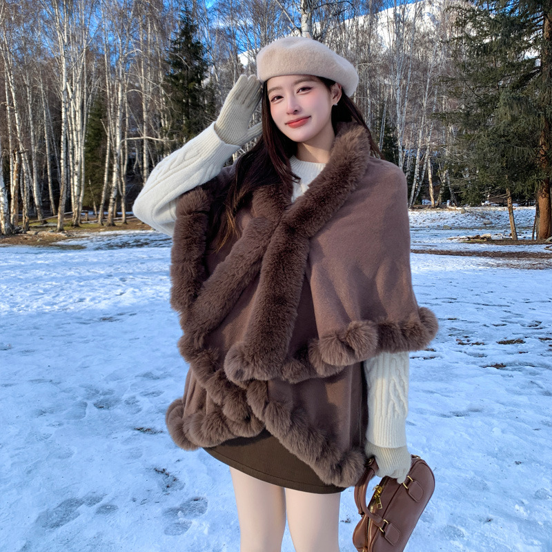 Cute soft elegant winter cloak