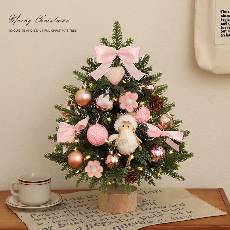 2024 árbol de Navidad explosivo escritorio mini árbol de Navidad decoración de mesa hotel familiar decoración de ventana simulación árbol pequeño