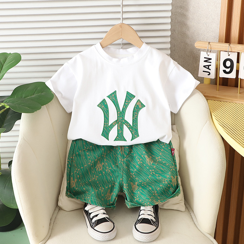 子供半袖セット夏男の子服女の子tシャツ赤ちゃん夏服服2025新しい子供服ファッション|undefined