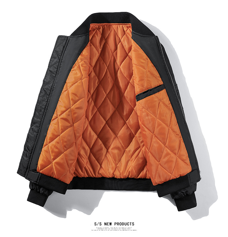 Men's Bomber Jacket Versatile Thickened Pilot Coat For Winter_voghion.com