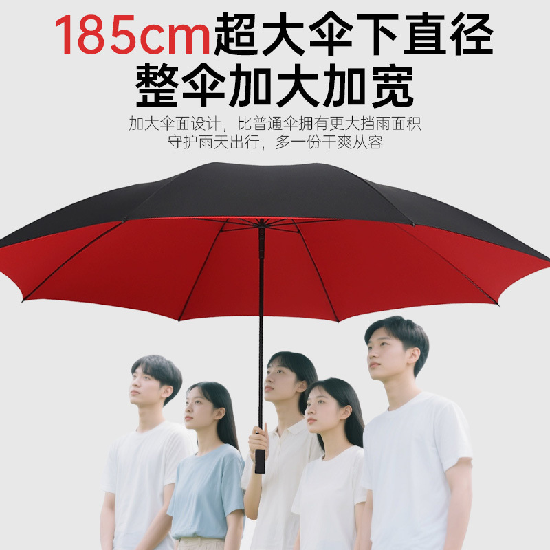 自动大雨伞长柄超大号双三四人防晒双层抗风加大加厚加固LOGO|undefined