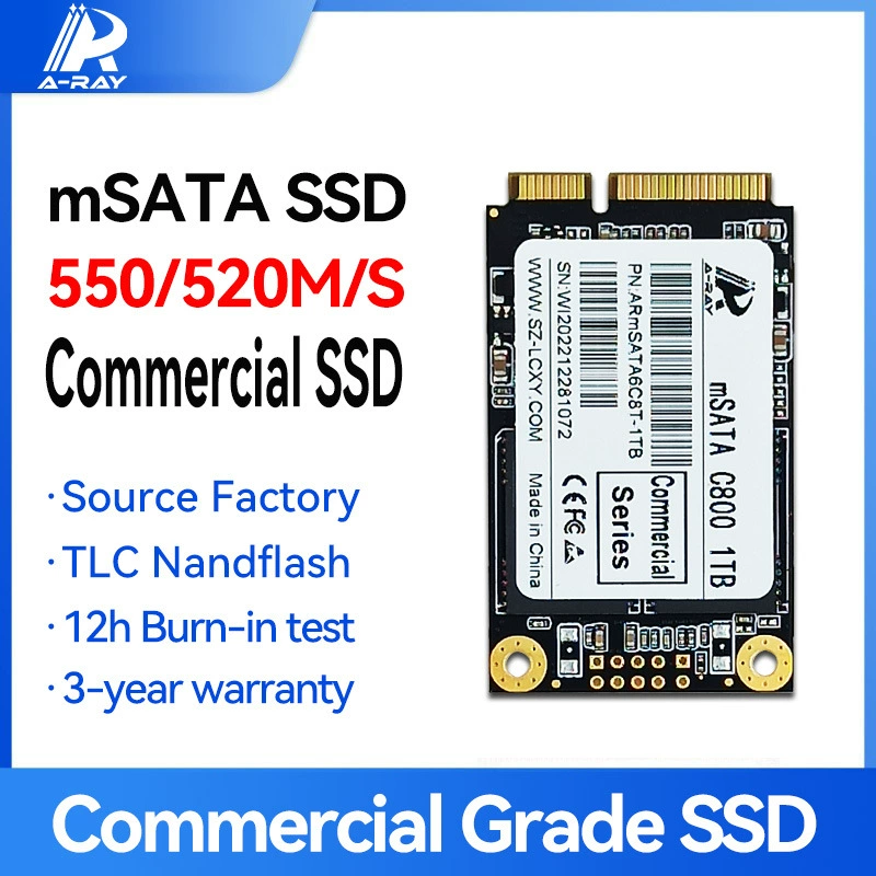 Коммерческий SSD A-ray класса 256G SATA3.0 128G MSATA 512GB 1TB