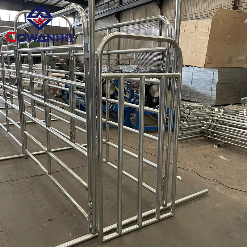 6 M canal de prevención de epidemias de ganado y ovejas cerca móvil cerca de cría de animales fabricante de barandilla móvil en stock