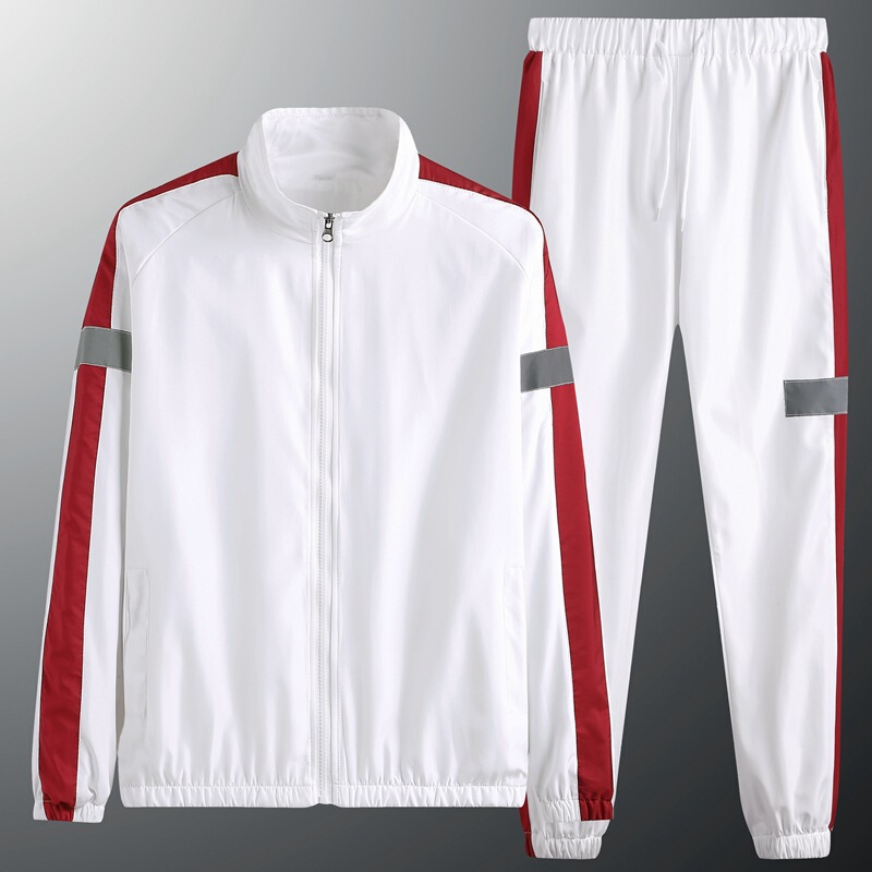 Casual Sports Cardigan Suit Men's Autumn Reflective Strip Suit Selling at Low Price Foreign Trade Hot Group Buying Printing