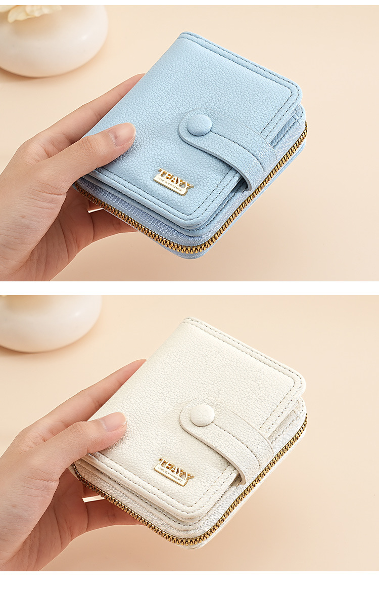 Holiday, Banquet Occasion Unisex Solid Color Pu Leather Side Zipper Wallets
