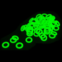 Glow-in-the-dark fluorescent silicone rings for outdoor camping tents, gazebos, and night lighting accessories, 20/50 pieces per pack