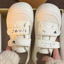 小熊冬眠魔术贴亚文化宅萌系休闲厚底帆布鞋百搭板高颜值百搭可爱