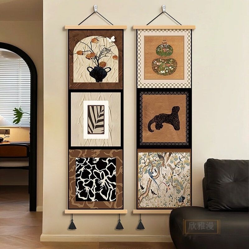 French Medieval Art Entrance Decorative Painting 2026 New Creative Restaurant Background Wall Mural Living Room Scroll Hanging Painting French Medieval Art Entrance Decorative Painting 2026 New Creative Restaurant Background Wall Mural Living Room Scroll Hanging Painting