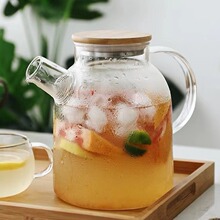 批发玻璃茶壶冷水壶水壶花茶果茶壶耐高温煮凉水壶茶水分离壶
