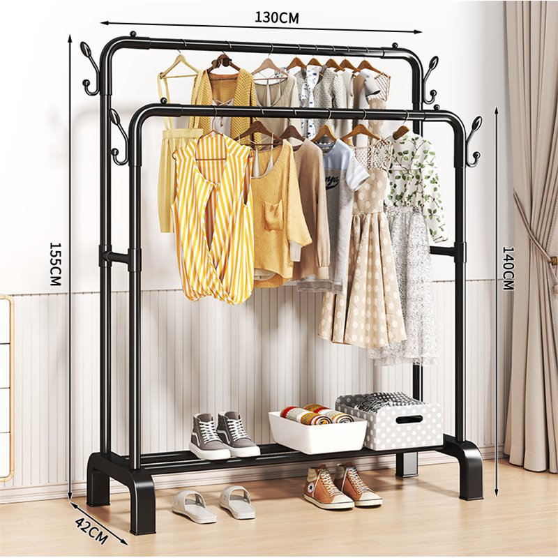 Percha de secado de ropa de piso dormitorio doméstico cuelga ropa plegable simple dormitorio interior móvil estante de sombrero de ropa fresca