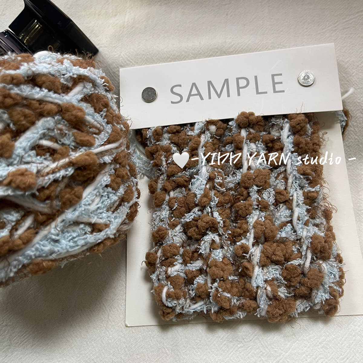 YIDD批发--Yarn时尚熊DIY手编特色手混线毛线团围巾发卡包包网红