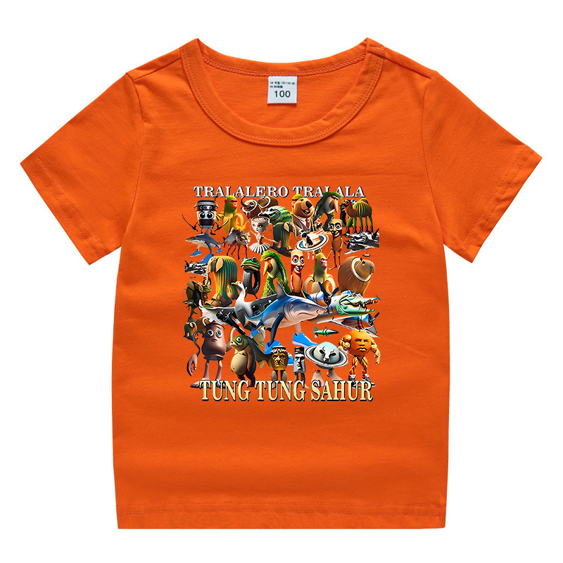 夏男の子服娘ラウンドネック Tシャツホットパンツ韓国風カジュアル半袖ボトムシャツスポーツ学生ショーツスーツ|undefined