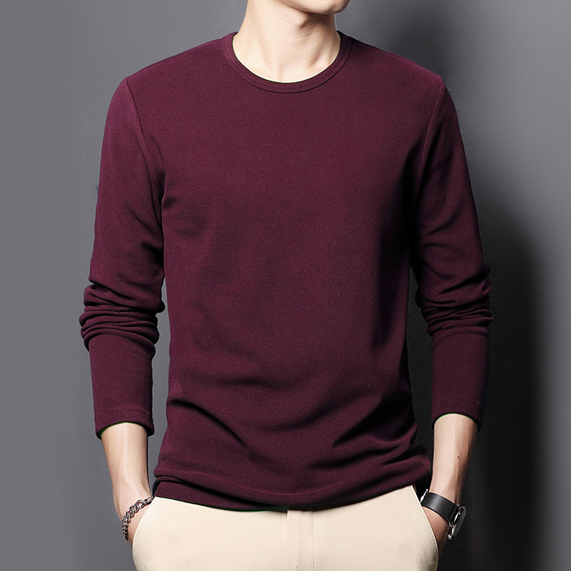 SMR24 버건디(라운드넥-양면벨벳)