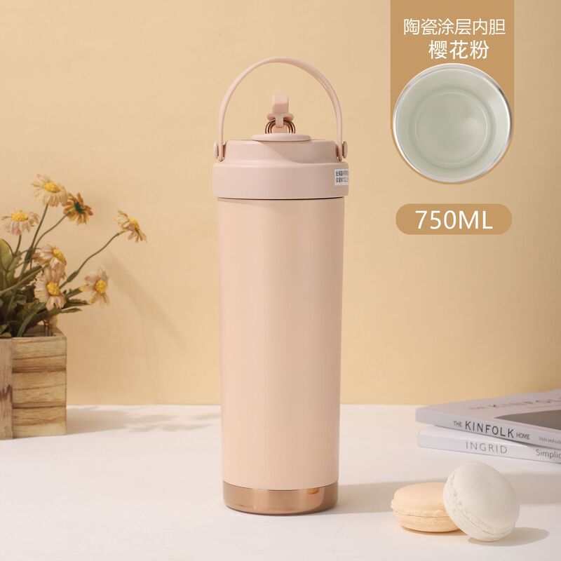 越境大容量双飲陶磁器内胆保温カップ大容量学生携帯車載コーヒーカップ随行コップ|undefined