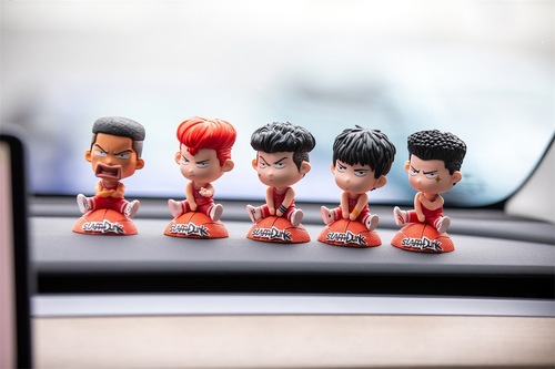 Q version of Slam Dunk 5 types of sitting balls, Sakuragi, Rukawa Kaede, Akagi Miyagi, Mitsui Hisashi, car boxed ornaments