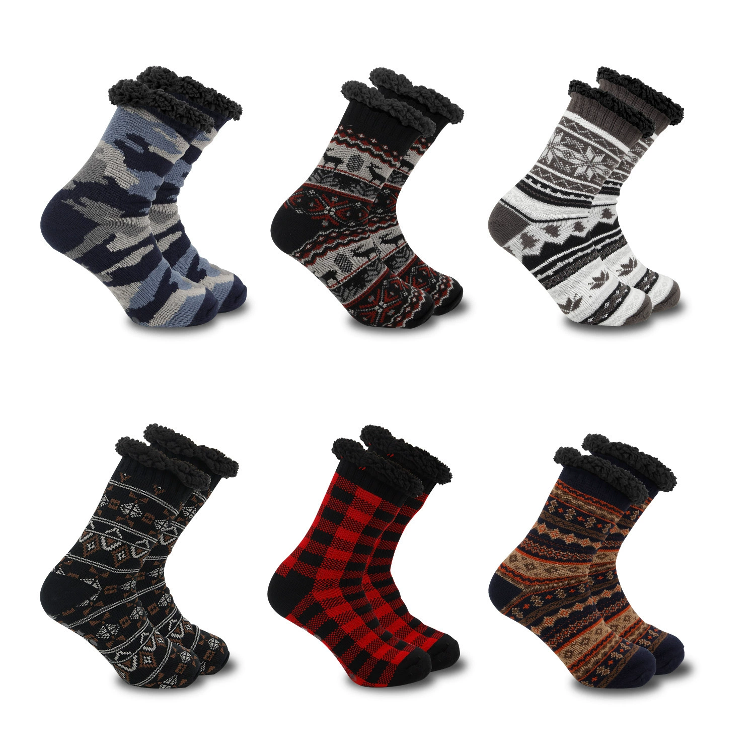 Мужские утолщенные теплые шерстяные носки Amazon трансграничная внешняя торговля камуфляжные носки осень зима ретро зимние носки