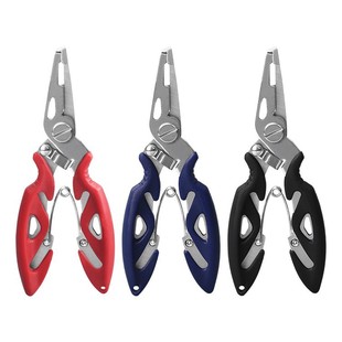 Factory 24H Curved Mouth Stainless Steel Lure Pliers Hook Picking Pressure Pliers Open Loop Shear Line Sub-Fishing Fish Control Pliers Anti-Slip