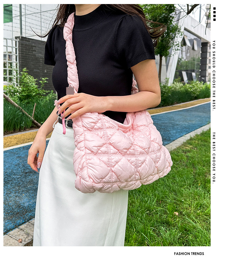 Wandering Cloud Bag Bubble Pleated Shoulder Crossbody Bag Handbag_voghion.com