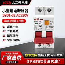 微型漏电断路器小体积可退出小型漏电保护器开关BYB1LE-63断路器