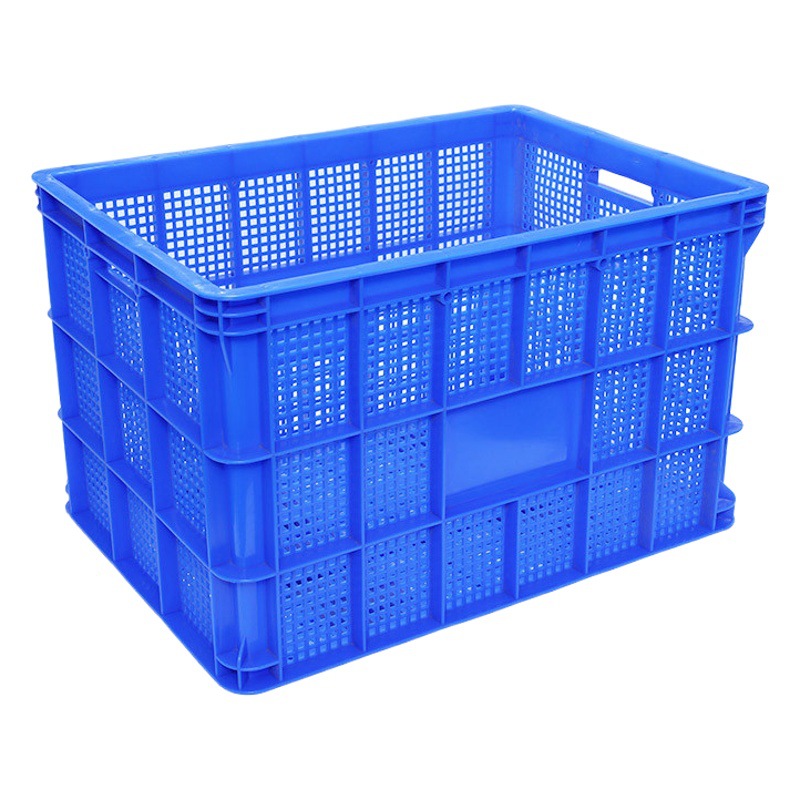 プラスチック製のかごを厚くしたクリンカー回転かごの青い食品果物かご野菜かごの大きな枠