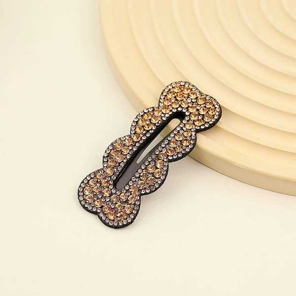 Champagne wavy gleaming BB clip