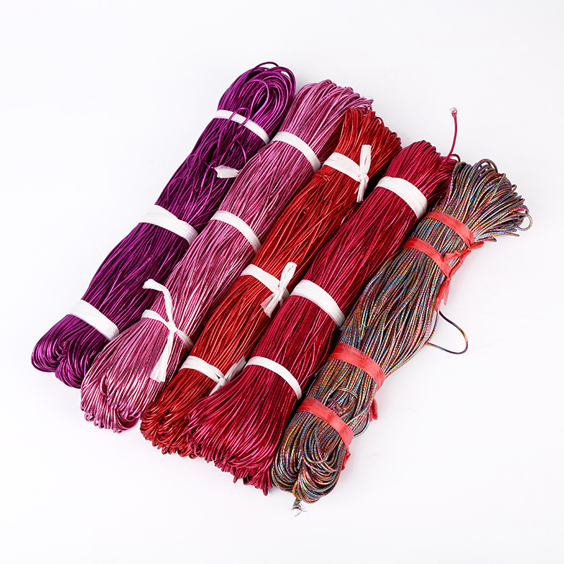 Manufacturer's gold and silver elastic cord, hanger gift box high elasticity loose rubber band wholesale, colored silk round elastic cord