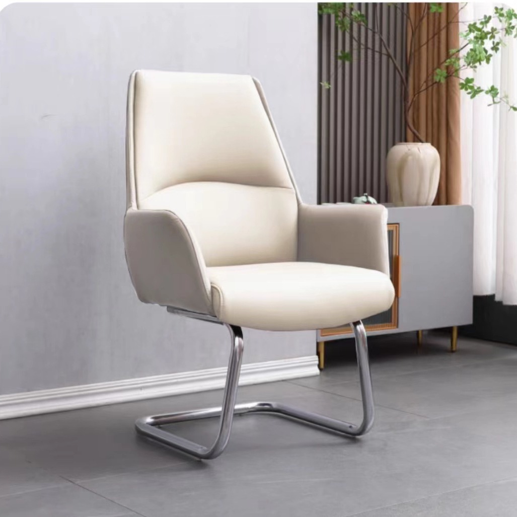 Conference Room Reception Chair, Bow-Shaped Office Chair, Guest Chair, Pre-Shift Chair, Comfortable for Long Sitting, Staff Chair