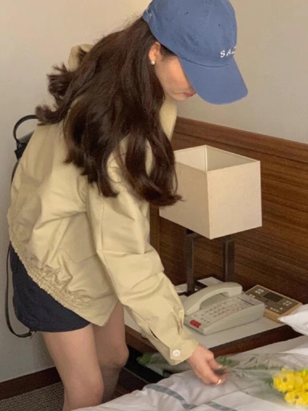 翻领工装棒球服秋冬季小香风短款夹克深秋外套女2025新款百搭休闲|undefined