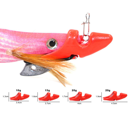 Saigo's new product Wooden shrimp counterweight, various specifications, 2 sets/pack, Lure bait accessories, fishing gear and fishing supplies