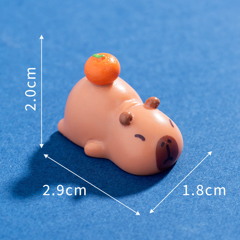 微景观创意可爱水豚卡皮巴拉小公仔diy装饰品配件桌面车载小摆件|undefined