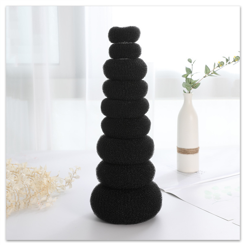 Fabricantes de bolos de cabeza de punto para el cabello atado adornamiento de cabello trenzado artefacto de donut anillo de cabello brote de flores herramientas de cabello