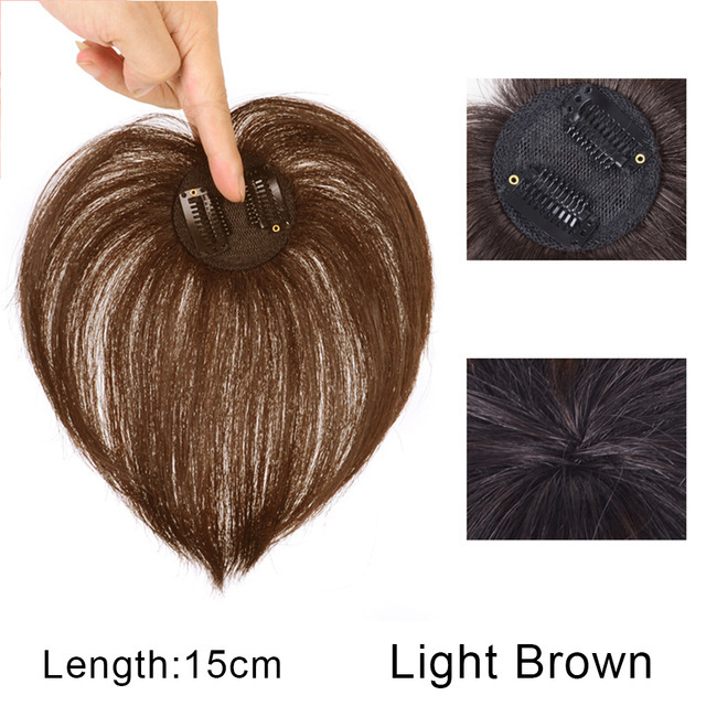 Comercio exterior transfronterizo peluca europea y americana damas estilo corto 3D flequillo de aire francés bloque de reabastecimiento de cabello superior flequillo esponjoso natural